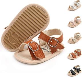 img 4 attached to BEBARFER Sandals Anti Slip Outdoor Toddler Boys' Shoes : Sandals