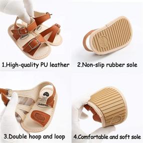 img 1 attached to BEBARFER Sandals Anti Slip Outdoor Toddler Boys' Shoes : Sandals