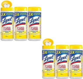 img 4 attached to 🍋 6-Pack Disinfecting Wipes Value Bundle - Lemon & Lime Blossom Scent, 35-Count Canister (Packaging May Vary)