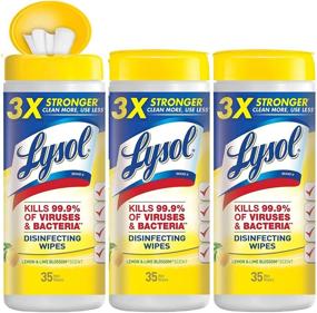 img 3 attached to 🍋 6-Pack Disinfecting Wipes Value Bundle - Lemon & Lime Blossom Scent, 35-Count Canister (Packaging May Vary)