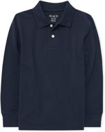 high-quality boys' uniform long sleeve pique polo 2-pack by the children's place logo