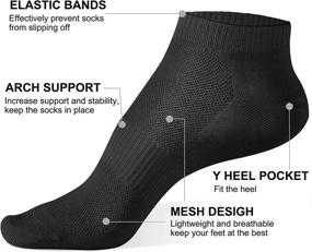 img 3 attached to 🧦 Cozi Foot Women's Ankle Socks - 10 Pairs of Athletic Soft Low Cut Socks