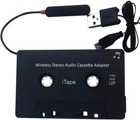 img 1 attached to 🎧 Bluetooth Audio Receiver Car Adapter - Supports TF Card and Charging; iTape Cassette Compatibility