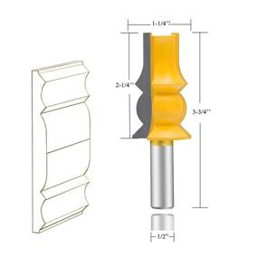 img 3 attached to 🔧 Набор фрез для карниза OLETBE - 3 предмета, штанга 1/2 дюйма