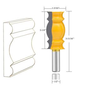 img 2 attached to 🔧 Набор фрез для карниза OLETBE - 3 предмета, штанга 1/2 дюйма