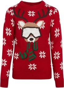 img 4 attached to Quad Seven Boys Christmas Sweater Boys' Clothing for Sweaters