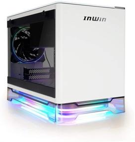 img 4 attached to 💡 IN WIN A1 Plus White Mini-ITX башня с интегрированным ARGB подсветкой, 650 Вт золотой источник питания, беспроводное зарядное устройство Qi для телефона - Корпус компьютера