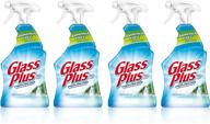 🧼 glass plus glass cleaner, 32 fl oz bottle - multi-surface glass cleaner (pack of 4) for sparkling clean surfaces! logo
