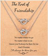 👯 sincere 2/3 pcs best friend necklaces: forever love knot infinity matching friendship necklaces, exquisite jewelry for long distance, birthdays, christmas, bridesmaids, girls, women, sisters logo