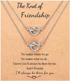 img 4 attached to 👯 Sincere 2/3 Pcs Best Friend Necklaces: Forever Love Knot Infinity Matching Friendship Necklaces, Exquisite Jewelry for Long Distance, Birthdays, Christmas, Bridesmaids, Girls, Women, Sisters