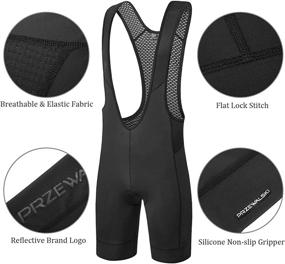 img 2 attached to 🚴 Top-rated Przewalski Men's Cycling Bib Shorts: 4D Padded Bike Bicycle Tights with UPF 50+ for Ultimate Performance