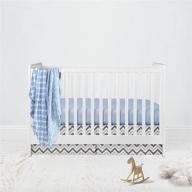 ikat blue grey muslin blankets logo