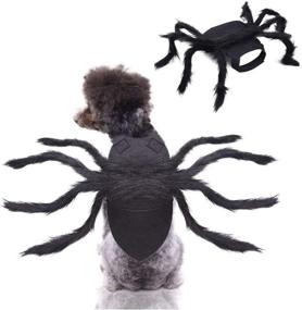 img 1 attached to 🕷️ Halloween Pet Costumes: Supoice Cosplay for Dogs & Cats - Furry Giant Spider Simulation for Halloween Pets Decoration, Ideal for Dogs, Puppies, and Cats