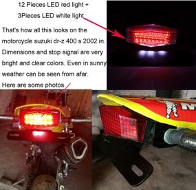 img 1 attached to 🏍️ Прозрачный LED-фонарь тормоза задний фонарь для SUZUKI DRZ400 S/SM 400 DRZ400SM DRZ400S DRZ 2019 2020 Мотоцикл Tail Tidy Fender Eliminator LED тормозные огни