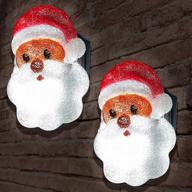 🎅 enhance your christmas décor with joyin 2 pcs santa porch light covers: ideal for outdoor lighting, festive decorations, parties, and more! logo