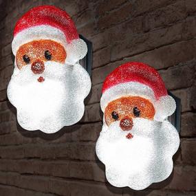 img 4 attached to 🎅 Enhance Your Christmas Décor with JOYIN 2 Pcs Santa Porch Light Covers: Ideal for Outdoor Lighting, Festive Decorations, Parties, and More!