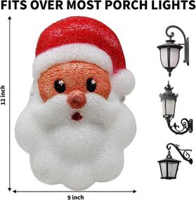 img 1 attached to 🎅 Enhance Your Christmas Décor with JOYIN 2 Pcs Santa Porch Light Covers: Ideal for Outdoor Lighting, Festive Decorations, Parties, and More!