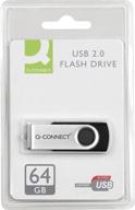 q connect usb swivel flash drive logo