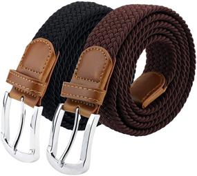 img 4 attached to 🔗 Stretchable Black Buckle: Maikun Elastic Belt