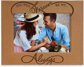 img 4 attached to 🖼️ KATE POSH - Forever My Always Infinity Sign Wooden Picture Frame - Wedding & Engagement Gifts for Couples, 5th Anniversary, 4x6 Horizontal