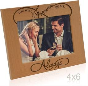 img 2 attached to 🖼️ KATE POSH - Forever My Always Infinity Sign Wooden Picture Frame - Wedding & Engagement Gifts for Couples, 5th Anniversary, 4x6 Horizontal