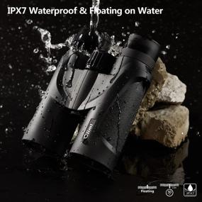 img 2 attached to 🔭 OLIMT 10x42 Waterproof Binoculars: Hunting, Boating, Travel Bird Watching | Lightweight BAK4 Prism, Fog Proof & Floatable | HD Vision with FMC AM2 Coated Lens | Includes Phone Adapter