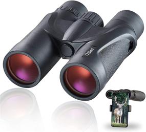 img 4 attached to 🔭 OLIMT 10x42 Waterproof Binoculars: Hunting, Boating, Travel Bird Watching | Lightweight BAK4 Prism, Fog Proof & Floatable | HD Vision with FMC AM2 Coated Lens | Includes Phone Adapter