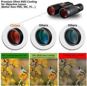 img 1 attached to 🔭 OLIMT 10x42 Waterproof Binoculars: Hunting, Boating, Travel Bird Watching | Lightweight BAK4 Prism, Fog Proof & Floatable | HD Vision with FMC AM2 Coated Lens | Includes Phone Adapter