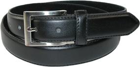 img 2 attached to Stylish CTM Leather Basic Silver Buckle Belts for Men's Accessories