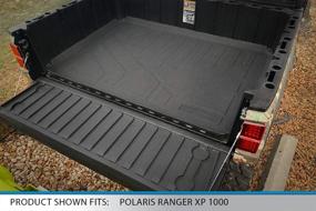 img 3 attached to 🚚 SMARTLINER All Weather Custom Fit Rugged Rubber Black UTV Cargo Mat for 2019-2021 Polaris Ranger XP 1000 & Ranger 1000