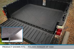 img 1 attached to 🚚 SMARTLINER All Weather Custom Fit Rugged Rubber Black UTV Cargo Mat for 2019-2021 Polaris Ranger XP 1000 & Ranger 1000