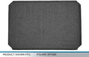 img 2 attached to 🚚 SMARTLINER All Weather Custom Fit Rugged Rubber Black UTV Cargo Mat for 2019-2021 Polaris Ranger XP 1000 & Ranger 1000