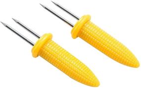 img 3 attached to 🌽 CandyHome 20 Pack Stainless Steel Corn Holders Corn on The Cob Skewers for BBQ - Twin Prong Sweet Corn Holder Forks, Ideal for Home Cooking