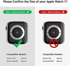 img 3 attached to 📱 JXVM Crystal Clear Bumper Case with Premium Soft TPU Adjustable Strap Bands for Apple Watch SE/Series 6/5/4/3/2 - Designed for 44mm 42mm, Men and Women, Sporty Protective Band