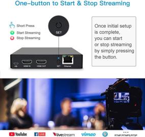 img 1 attached to 🎥 DDMALL HDMI Video Encoder, 4K@60Hz H.265 H.264, Local Loopout, Live Broadcast for YouTube, Facebook, Twitch, USB-Powered, SRT, RTMP, RTMPS, RTSP, TS, UDP, RTP, Multicast, Unicast