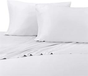 img 2 attached to 🛏️ Premium Royal Hotel Bedding Top-Split King: Luxurious Adjustable Split Top King White Silky Soft Bed Sheets - 100% Bamboo Viscose Sheet Set
