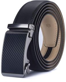 img 4 attached to Genuine Leather Dress Ratchet Slide Men's Accessories for Belts