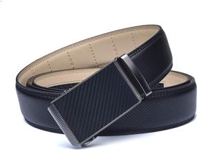 img 3 attached to Genuine Leather Dress Ratchet Slide Men's Accessories for Belts