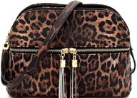 leopard compartment leather crossbody leopard3 women's handbags & wallets and crossbody bags logo