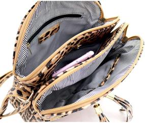 img 1 attached to Leopard Compartment Leather Crossbody Leopard3 Women's Handbags & Wallets and Crossbody Bags