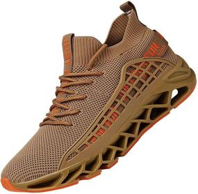 img 4 attached to KUXIE Running Athletic Sneakers Numeric_12 Men's Shoes