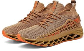 img 3 attached to KUXIE Running Athletic Sneakers Numeric_12 Men's Shoes