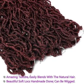 img 1 attached to 🏾 Soft Faux Locs Crochet Hair, 36 Inch, 6 Packs, T1b/530 – Extended Pre-Looped Curly Wavy Synthetic Locs Hair Extensions for Black Women