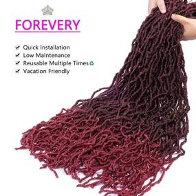 img 3 attached to 🏾 Soft Faux Locs Crochet Hair, 36 Inch, 6 Packs, T1b/530 – Extended Pre-Looped Curly Wavy Synthetic Locs Hair Extensions for Black Women