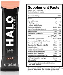 img 3 attached to 🍑 Halo: Hydration Powder Packets – Peach - 12 Servings (5g Each) - Organic Hydration Drink with Essential Vitamins + Minerals + Electrolyte Powder - Vegan, Kosher - Immunity Booster: Shop Now for a Healthy Hydration Solution!
