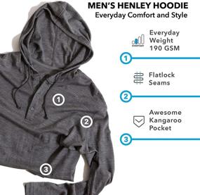 img 1 attached to 👕 Woolly Clothing Merino Henley Hoodie: A Stylish Choice for Men's Shirts