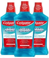 🔵 colgate enamel strength alcohol-free fresh mint mouthwash - 1l, 33.8 fl oz (pack of 3) logo