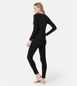 img 1 attached to ❄️ LAPASA Women's Thermal Underwear Set Long Johns Ultra Soft Base Layer for Winter Cold Weather - HeatGen Top & Bottom L66