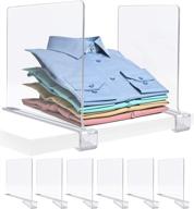 📚 sorbus 6 acrylic shelf dividers - ideal clothes and linens organizer, perfect for purse separation, versatile for closets, kitchen cabinets, bedroom - pack of 6 logo