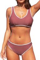 👙 stylish sporty crochet trim bikini sets for women by cupshe: ideal swimwear for active ladies logo